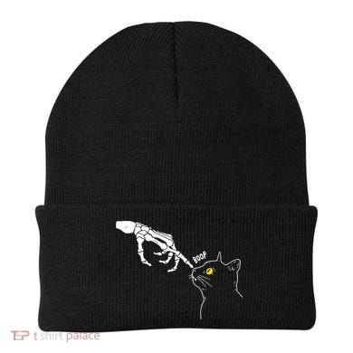 Halloween Cat Black Lover Skeleton Hand Boop Beanie