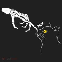Halloween Cat Black Lover Skeleton Hand Boop Beanie thumb 2