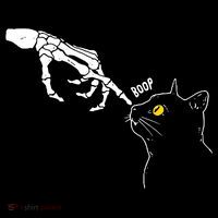Halloween Cat Black Lover Skeleton Hand Boop Mousepad thumb 1