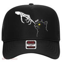 Halloween Cat Black Lover Skeleton Hand Boop Hat thumb 0