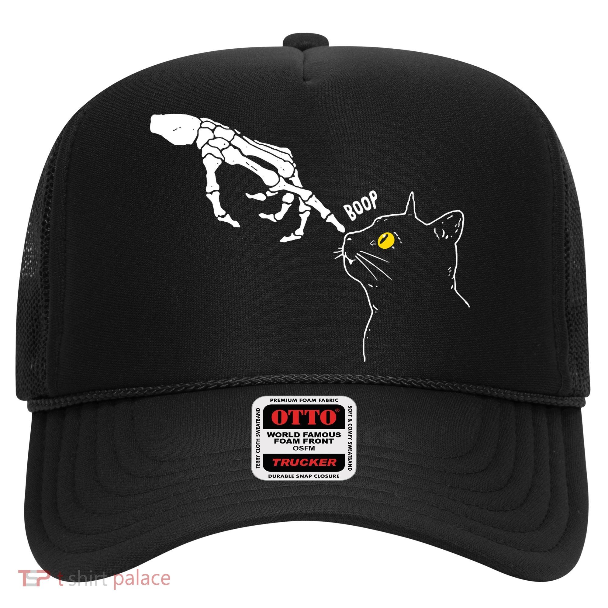 Halloween Cat Black Lover Skeleton Hand Boop Hat
