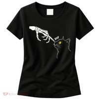 Halloween Cat Black Lover Skeleton Hand Boop Women's T-Shirt thumb 0