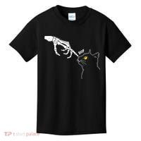Halloween Cat Black Lover Skeleton Hand Boop Kids T-Shirt thumb 0