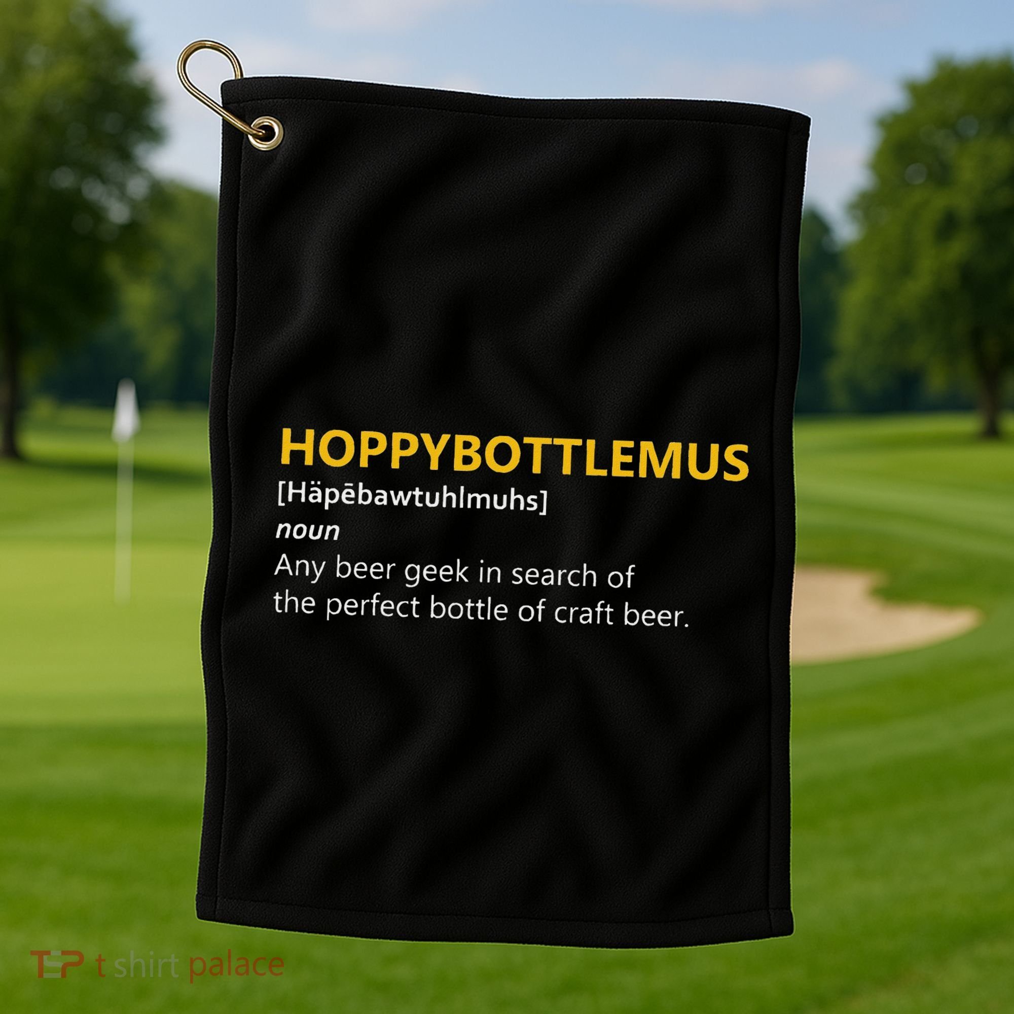 Hoppybottlemus Craft Beer Hops Golf Towel