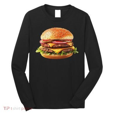 Hamburger Cheese Bbq Lovers Long Sleeve Shirt