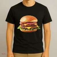 Hamburger Cheese Bbq Lovers T-Shirt thumb 3