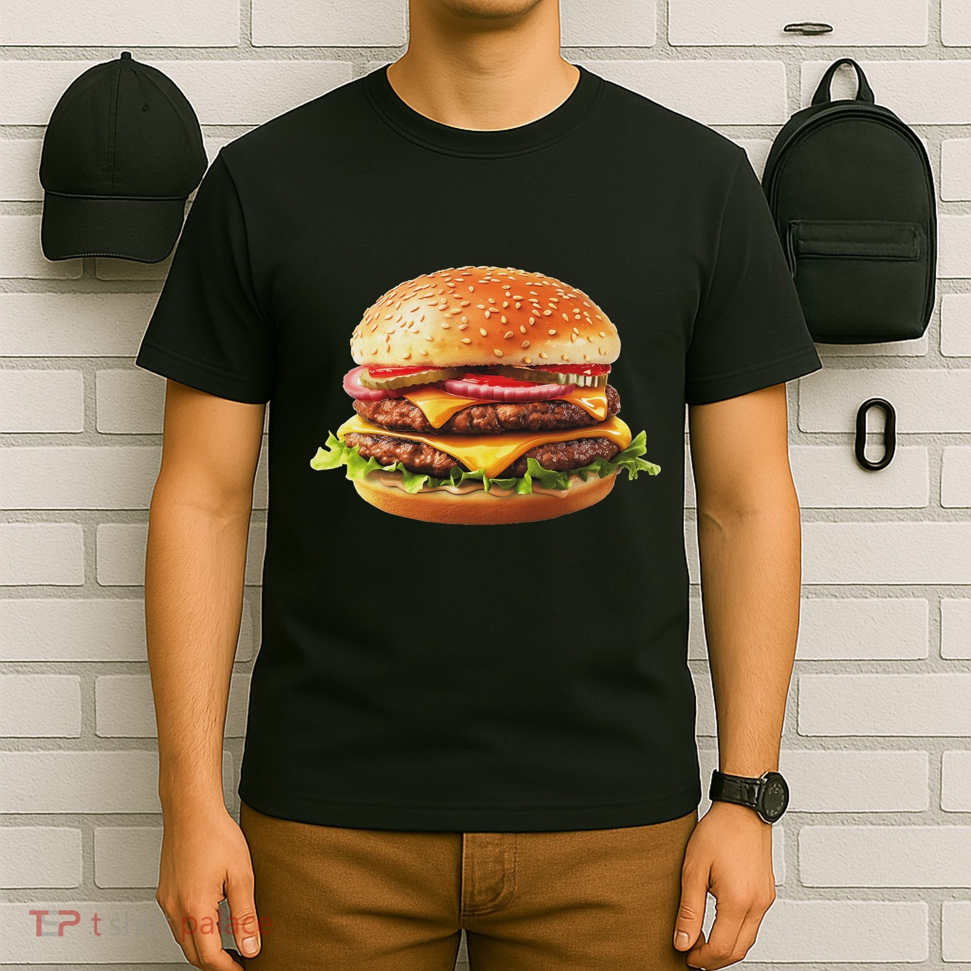 Hamburger Cheese Bbq Lovers T-Shirt