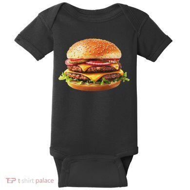Hamburger Cheese Bbq Lovers Baby Bodysuit