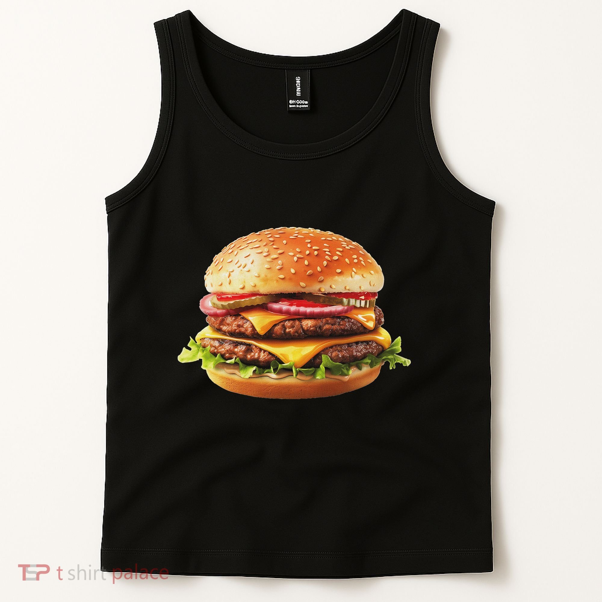Hamburger Cheese Bbq Lovers Tank Top