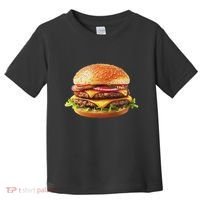 Hamburger Cheese Bbq Lovers Toddler T-Shirt thumb 0