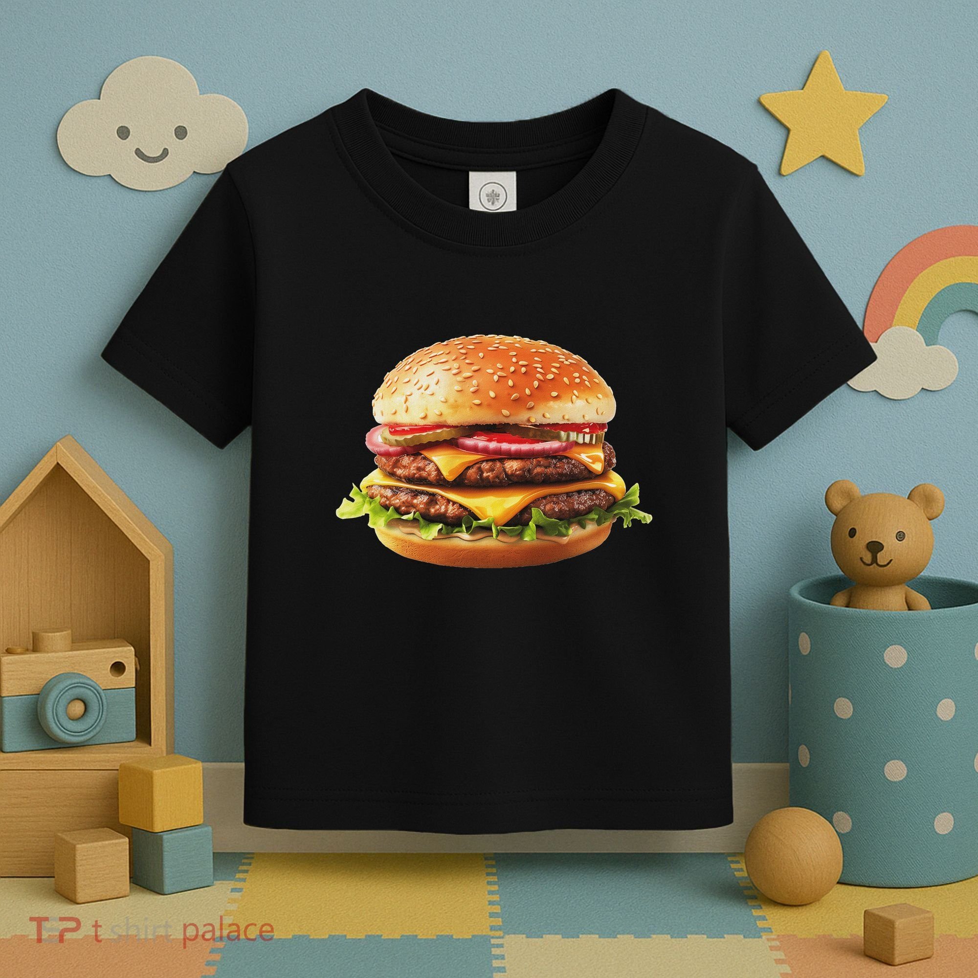 Hamburger Cheese Bbq Lovers Toddler T-Shirt