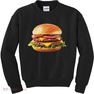 Hamburger Cheese Bbq Lovers Kids Sweatshirt