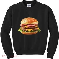 Hamburger Cheese Bbq Lovers Kids Sweatshirt thumb 0