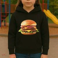 Hamburger Cheese Bbq Lovers Kids Hoodie thumb 3