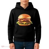Hamburger Cheese Bbq Lovers Kids Hoodie thumb 4
