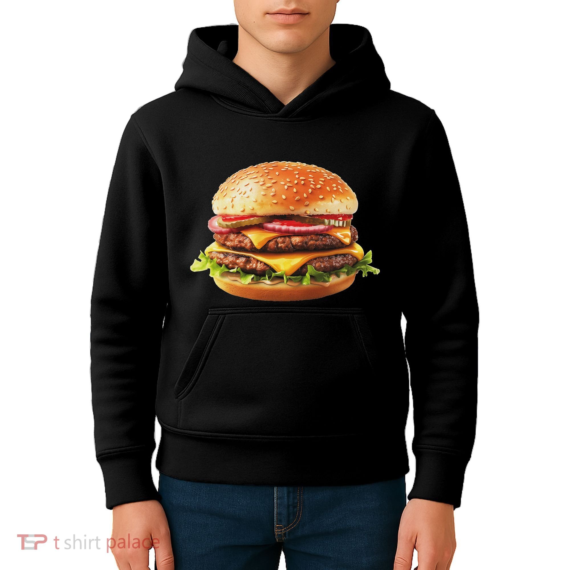 Hamburger Cheese Bbq Lovers Kids Hoodie