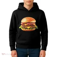 Hamburger Cheese Bbq Lovers Kids Hoodie thumb 4