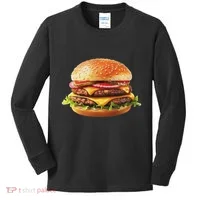 Hamburger Cheese Bbq Lovers Kids Long Sleeve Shirt thumb 0