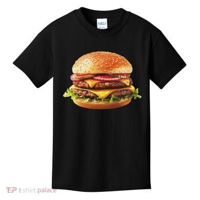 Hamburger Cheese Bbq Lovers Kids T-Shirt