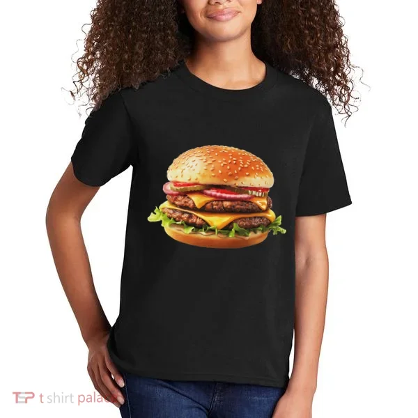 Hamburger Cheese Bbq Lovers Kids T-Shirt