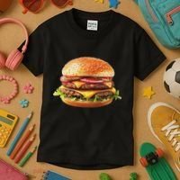 Hamburger Cheese Bbq Lovers Kids T-Shirt thumb 3