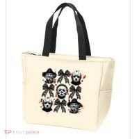 Halloween Coquette Bow Horror Characters Bow Spooky Season Tote Bag thumb 3
