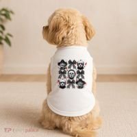 Halloween Coquette Bow Horror Characters Bow Spooky Season Doggie Tank thumb 2