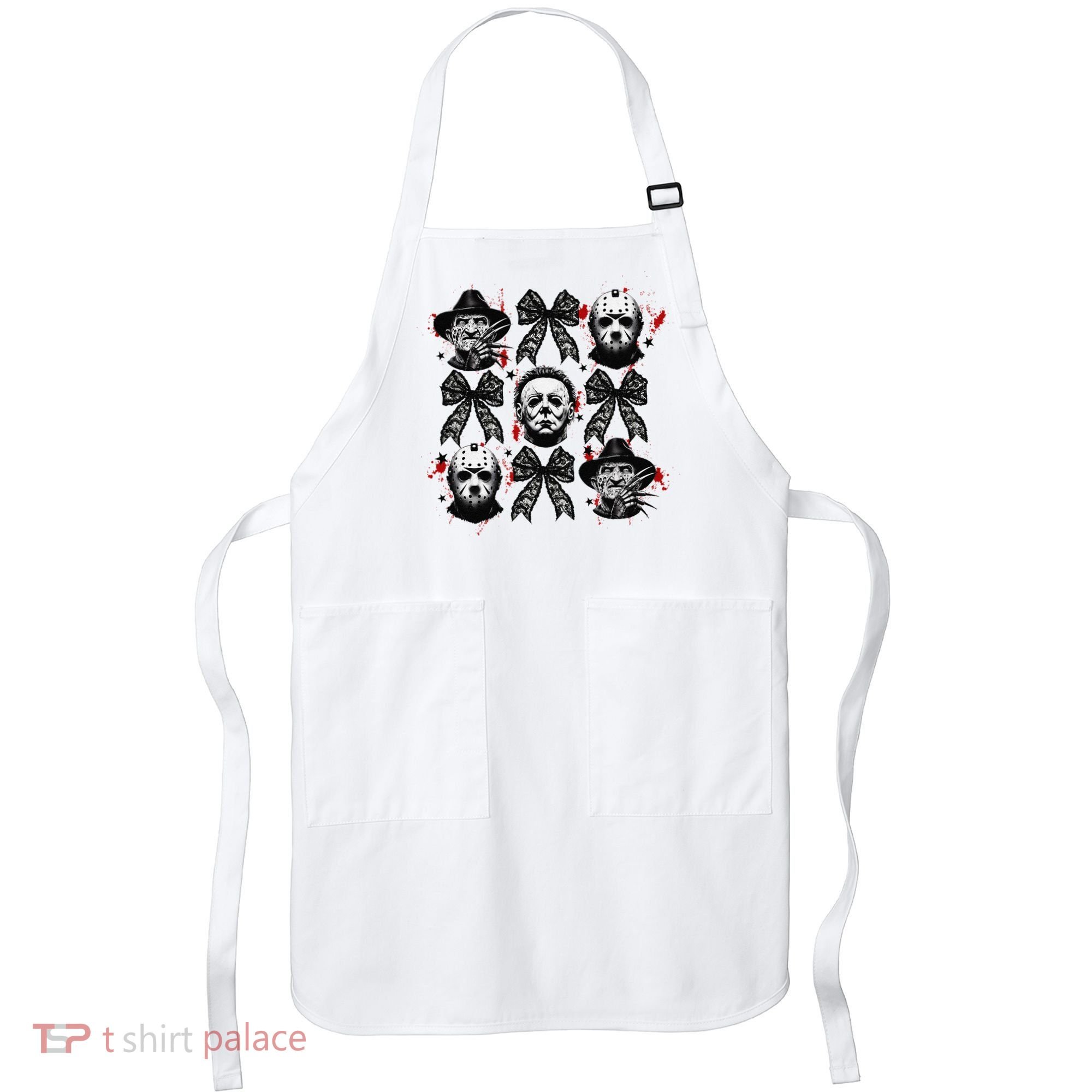 Halloween Coquette Bow Horror Characters Bow Spooky Season Apron