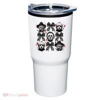 Halloween Coquette Bow Horror Characters Bow Spooky Season Tumbler thumb 0