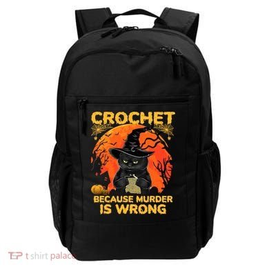 Halloween Crochet Because Murder Is Wrong For Halloween Cat Backpack