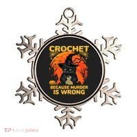 Halloween Crochet Because Murder Is Wrong For Halloween Cat Ornament thumb 0