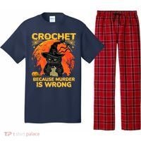 Halloween Crochet Because Murder Is Wrong For Halloween Cat Pajama Set thumb 0