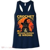Halloween Crochet Because Murder Is Wrong For Halloween Cat Women's Tank Top thumb 0
