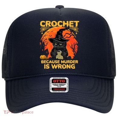 Halloween Crochet Because Murder Is Wrong For Halloween Cat Hat