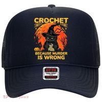 Halloween Crochet Because Murder Is Wrong For Halloween Cat Hat thumb 0