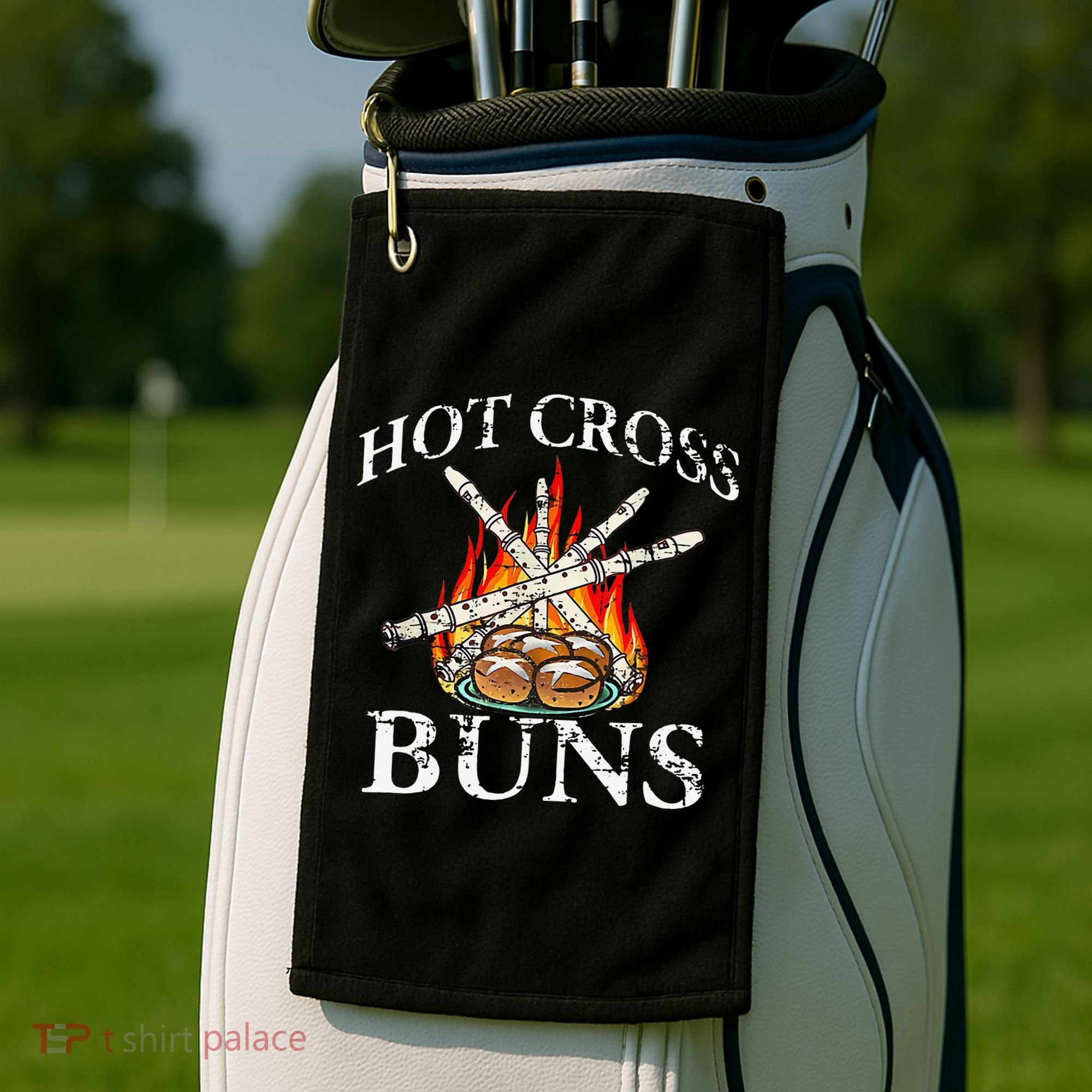 Hot Cross Buns And Recorder Gift Golf Towel