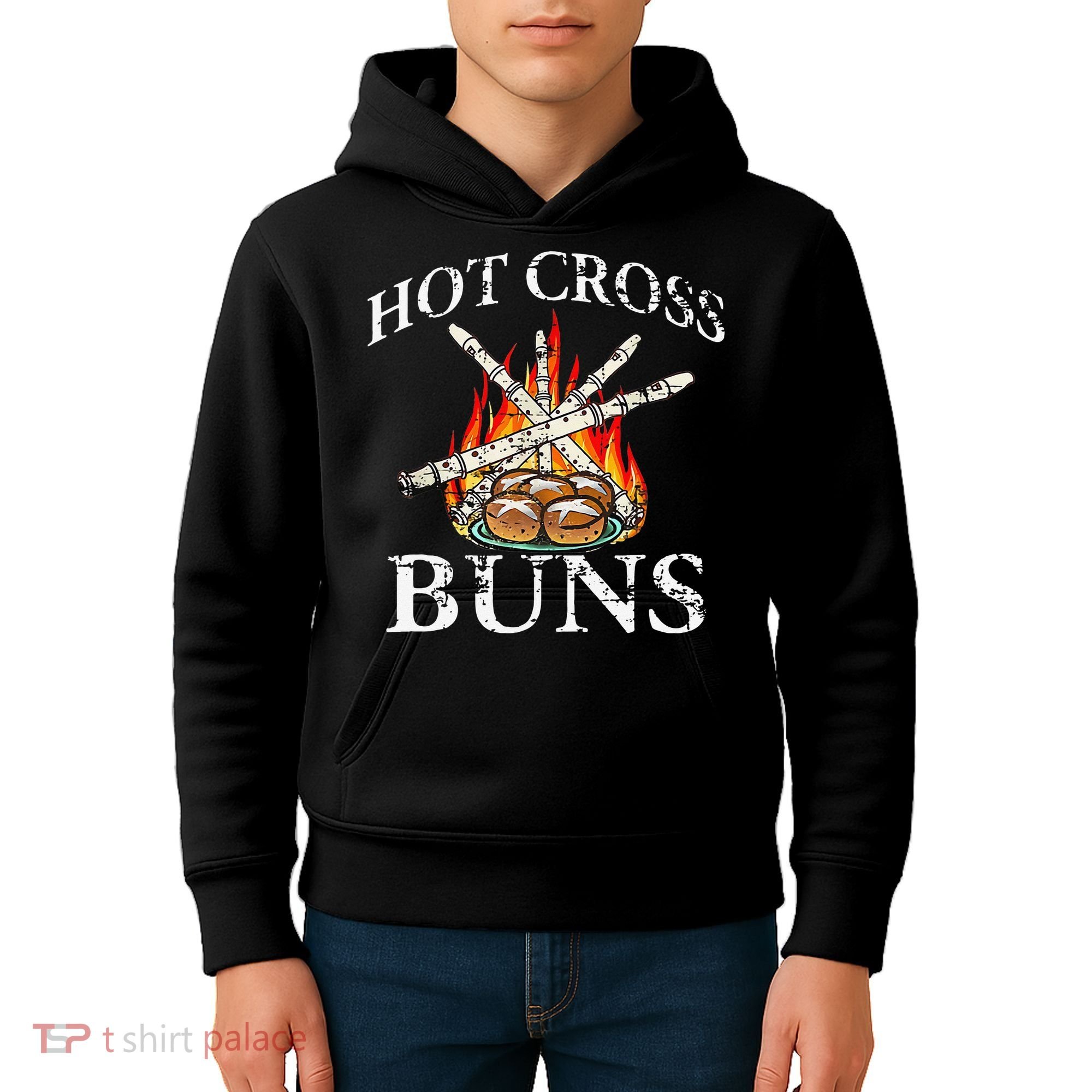 Hot Cross Buns And Recorder Gift Kids Hoodie