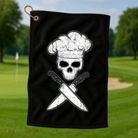 Head Chef Cook Catering Culinary School Cookery Set Foodie Gift Golf Towel thumb 1