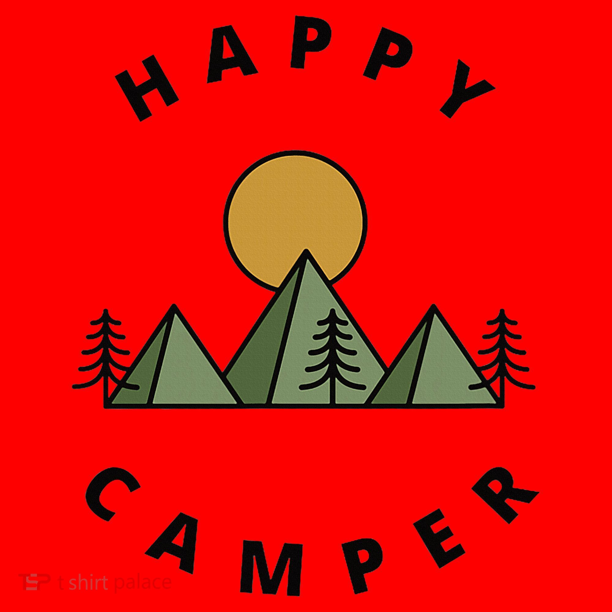Happy Camper Camping Camp Forest Mountains Minimalist Santa Hat
