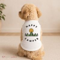 Happy Camper Camping Camp Forest Mountains Minimalist Doggie Tank thumb 2