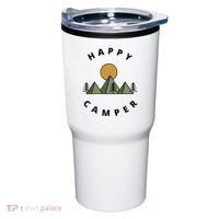 Happy Camper Camping Camp Forest Mountains Minimalist Tumbler thumb 0