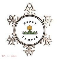 Happy Camper Camping Camp Forest Mountains Minimalist Ornament thumb 0