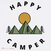 Happy Camper Camping Camp Forest Mountains Minimalist Ornament thumb 1