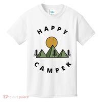 Happy Camper Camping Camp Forest Mountains Minimalist Kids T-Shirt thumb 0