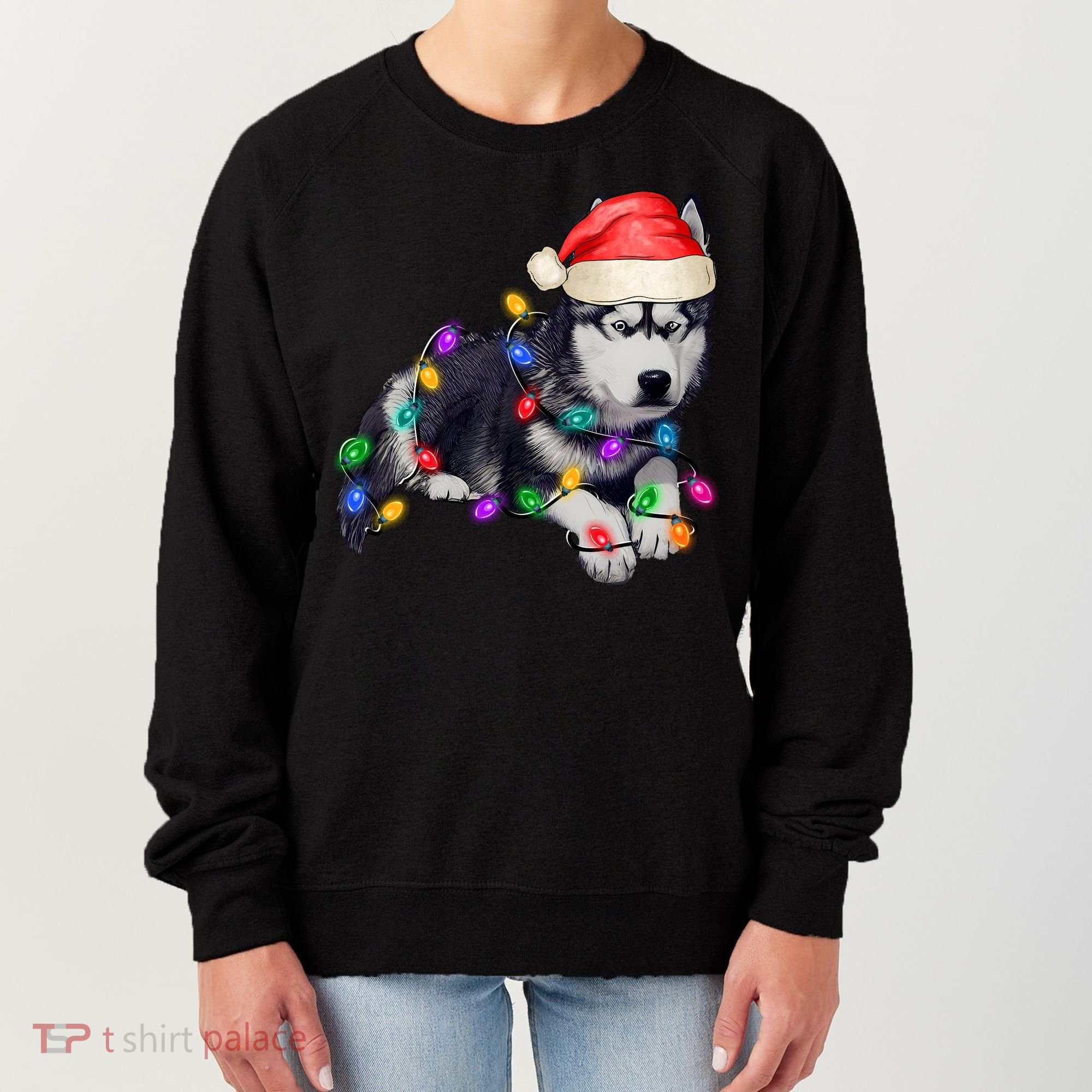 Husky Christmas Cute Dog Lover Holiday Women's Sweatshirt