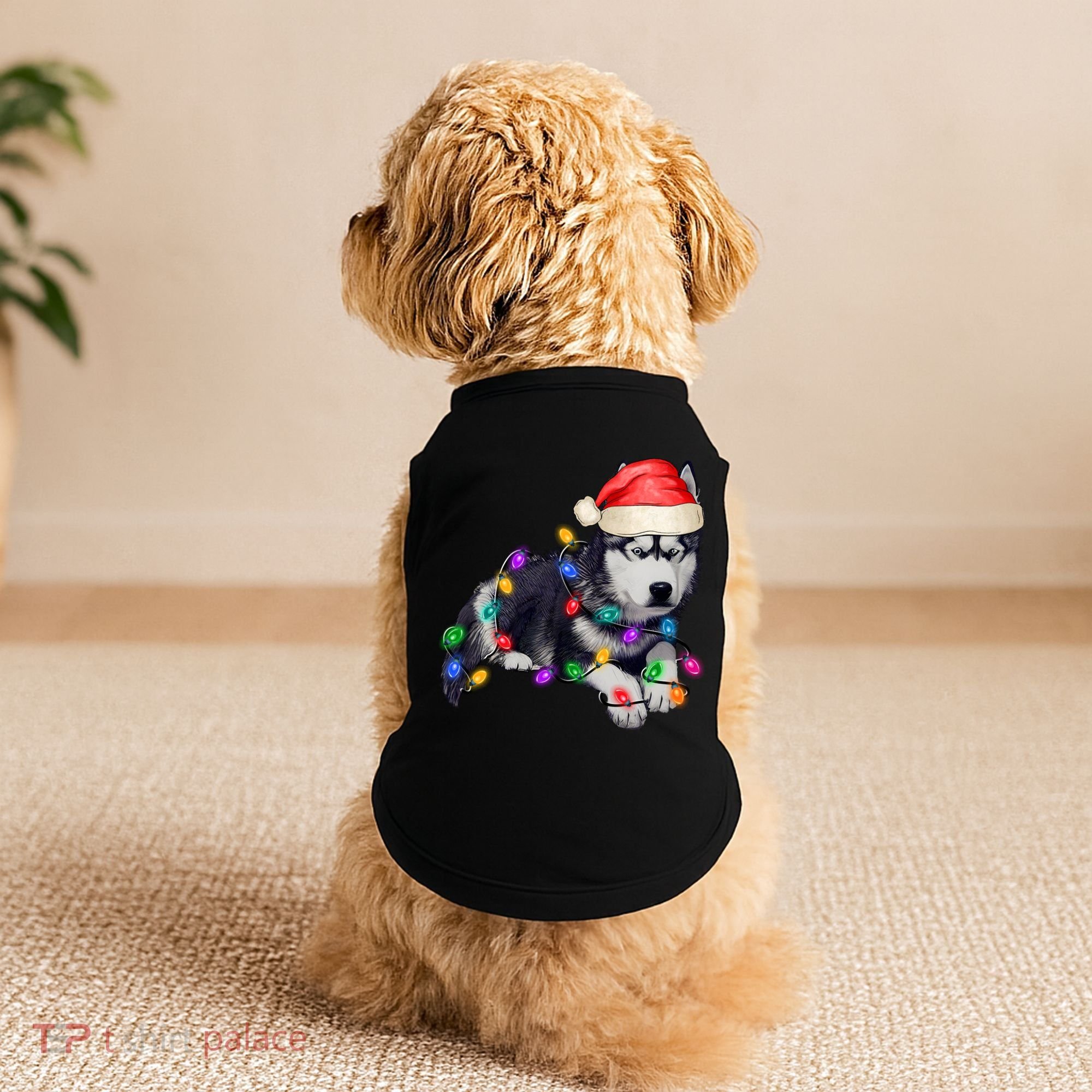 Husky Christmas Cute Dog Lover Holiday Doggie Tank
