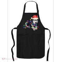 Husky Christmas Cute Dog Lover Holiday Apron thumb 0