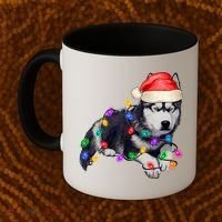 Husky Christmas Cute Dog Lover Holiday Coffee Mug thumb 2
