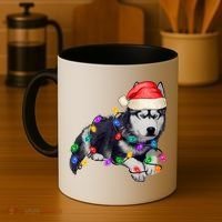 Husky Christmas Cute Dog Lover Holiday Coffee Mug thumb 4