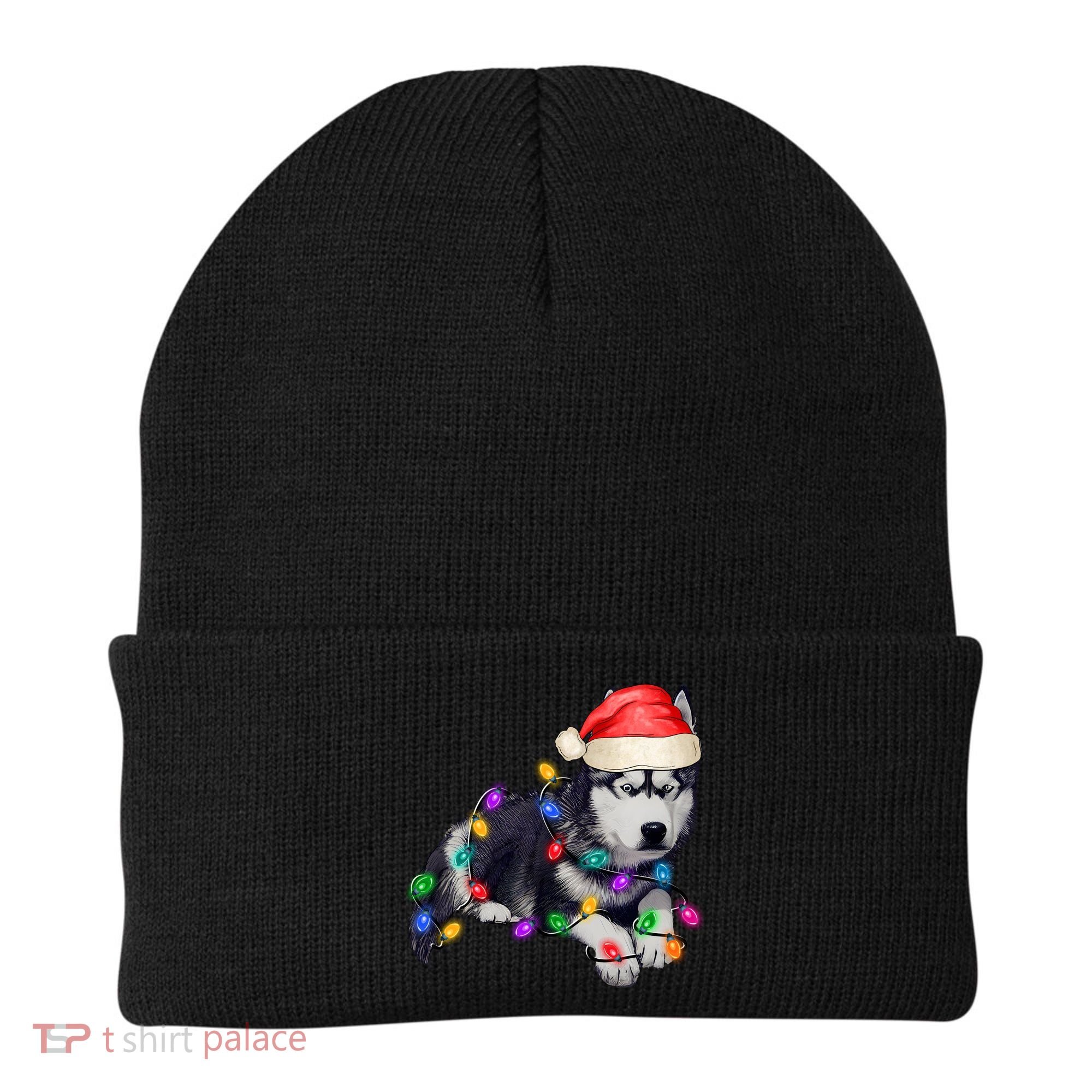 Husky Christmas Cute Dog Lover Holiday Beanie